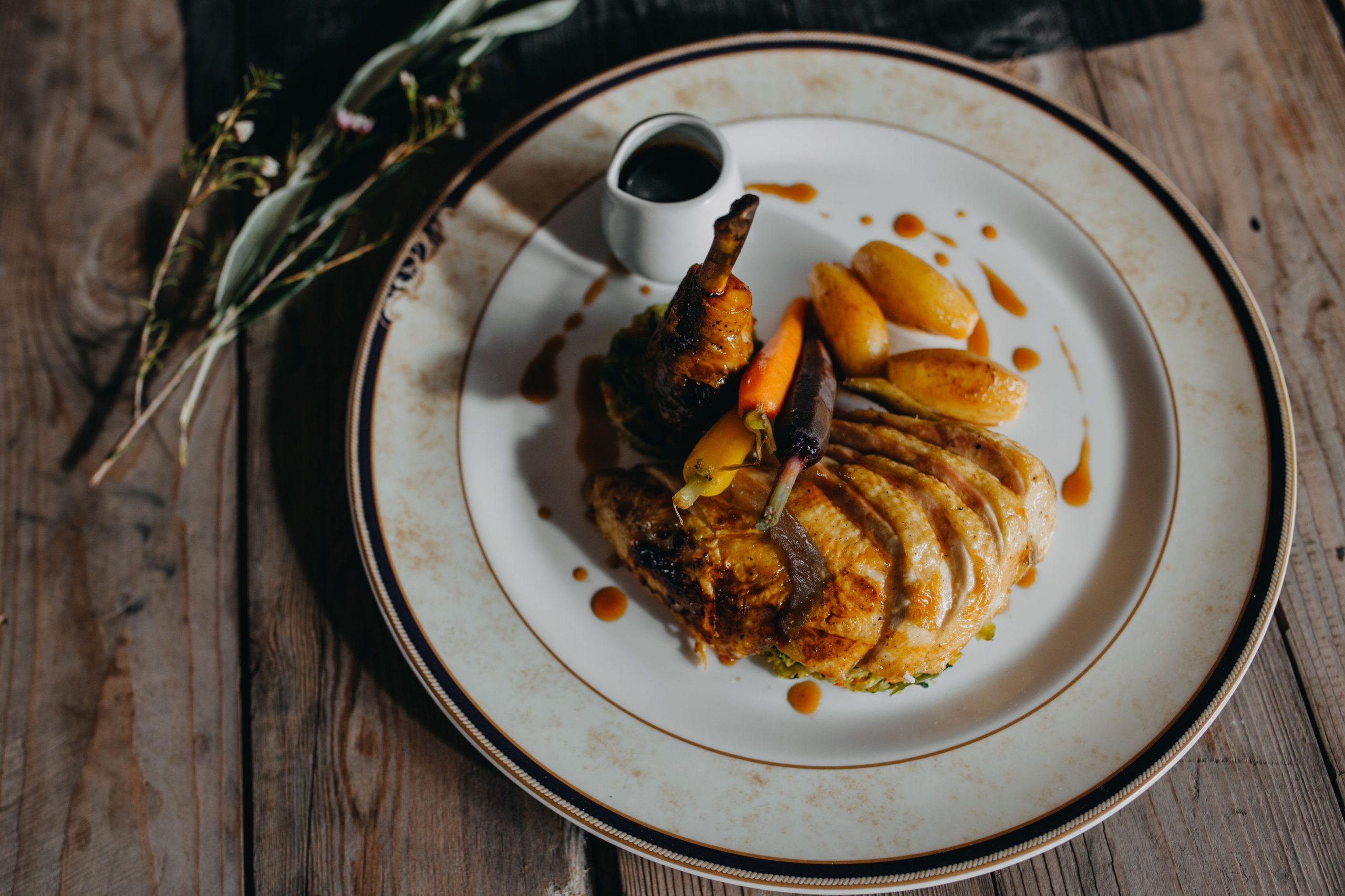 Chicken with heritage carrots and roasted potatoes Chicken with heritage carrots and roasted potatoes