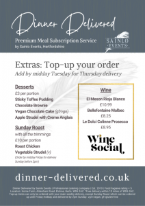 sainlo events extras menu